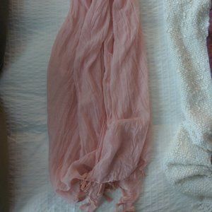 Sheer Pink Summer Boho Scarf